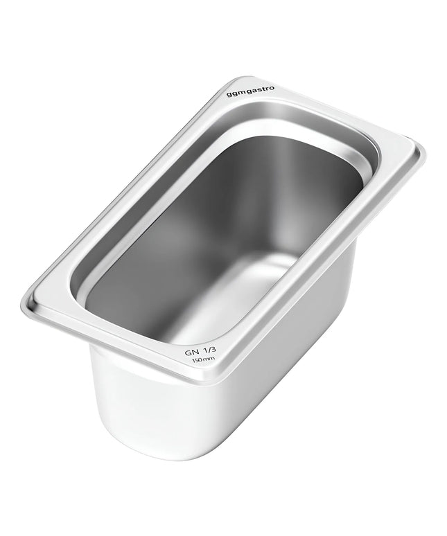 GGM Gastro Stainless Steel Gastronorm Pan GN 1/3 - Depth: 150mm