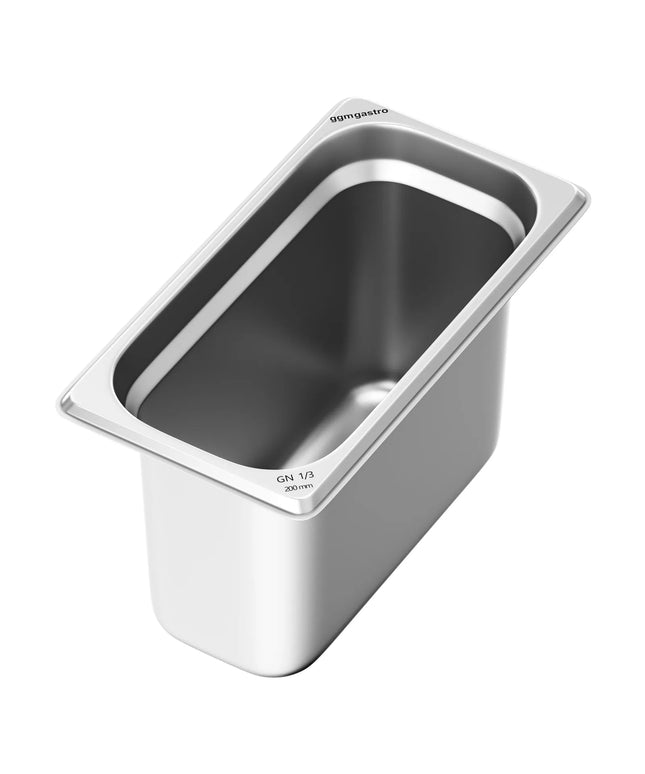GGM Gastro Stainless Steel Gastronorm Pan GN 1/3 - Depth: 200mm