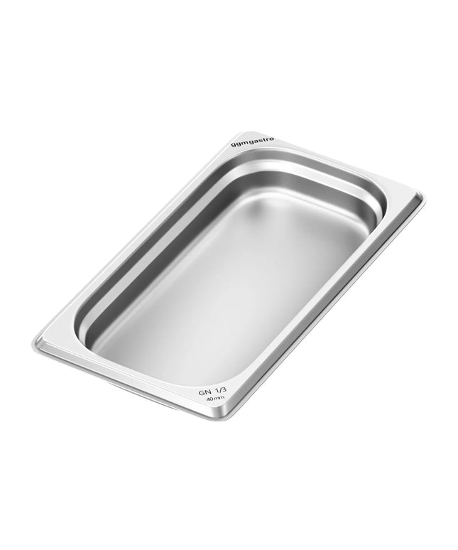 GGM Gastro Stainless Steel Gastronorm Pan GN 1/3 - Depth: 40mm