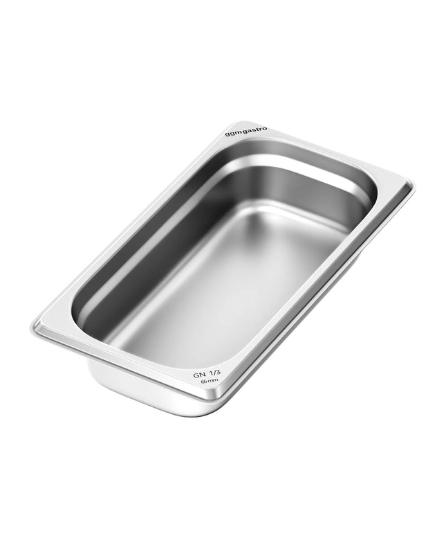 GGM Gastro Stainless Steel Gastronorm Pan GN 1/3 - Depth: 65mm