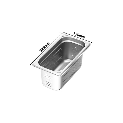 GGM Gastro Stainless Steel Gastronorm Pan GN 1/3 - perforated - Depth: 150mm