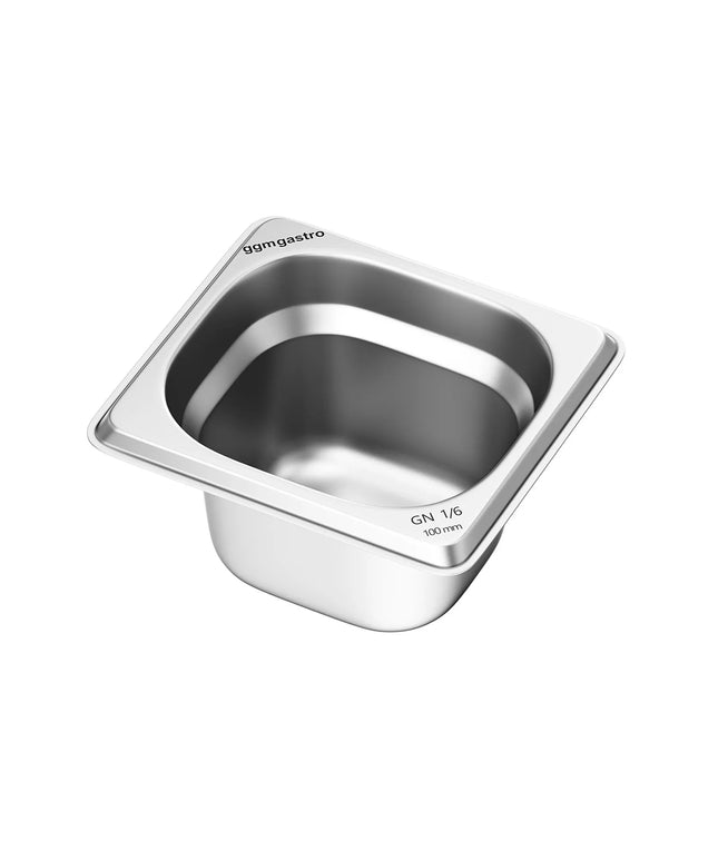GGM Gastro Stainless Steel Gastronorm Pan GN 1/6 - Depth: 100mm