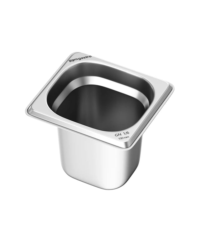 GGM Gastro Stainless Steel Gastronorm Pan GN 1/6 - Depth: 150mm