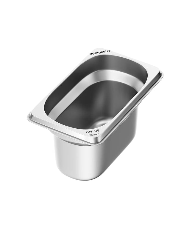 GGM Gastro Stainless Steel Gastronorm Pan GN 1/9 - Depth: 100mm