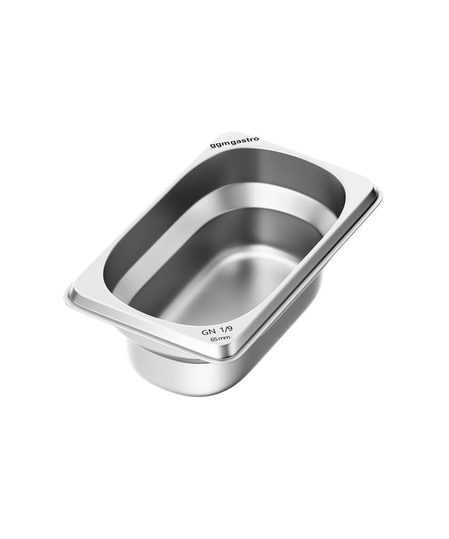 GGM Gastro Stainless Steel Gastronorm Pan GN 1/9 - Depth: 65mm