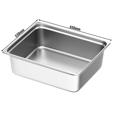 GGM Gastro Stainless Steel Gastronorm Pan GN 2/1 - Depth: 200mm