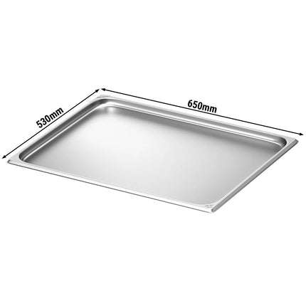 GGM Gastro Stainless Steel Gastronorm Pan GN 2/1 - Depth: 20mm