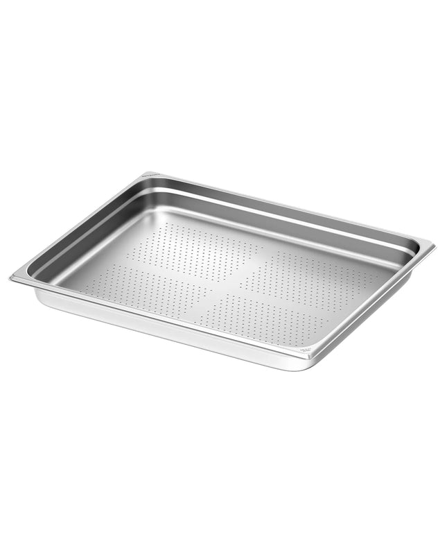 GGM Gastro Stainless Steel Gastronorm Pan GN 2/1 - perforated - Depth: 65mm