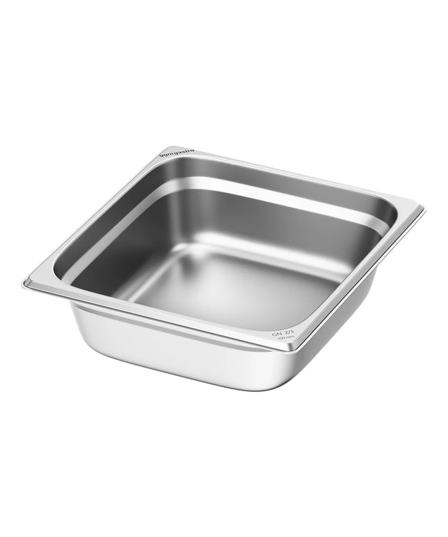 GGM Gastro Stainless Steel Gastronorm Pan GN 2/3 - Depth: 100mm