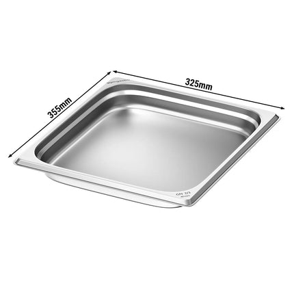 GGM Gastro Stainless Steel Gastronorm Pan GN 2/3 - Depth: 40mm