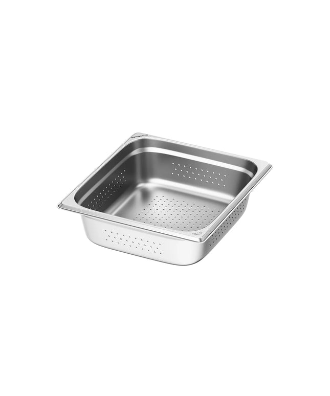 GGM Gastro Stainless Steel Gastronorm Pan GN 2/3 - perforated - Depth: 100mm