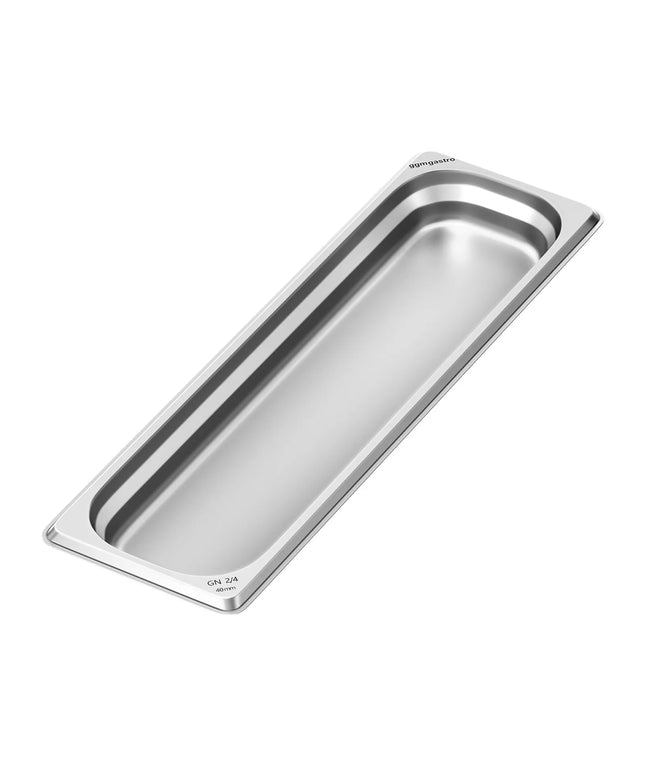 GGM Gastro Stainless Steel Gastronorm Pan GN 2/4 - Depth: 40mm