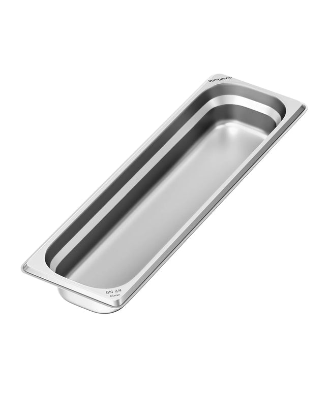 GGM Gastro Stainless Steel Gastronorm Pan GN 2/4 - Depth: 65mm