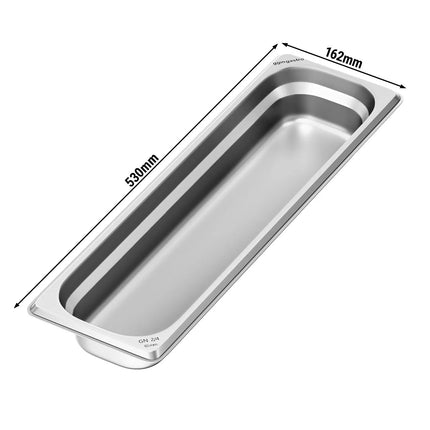 GGM Gastro Stainless Steel Gastronorm Pan GN 2/4 - Depth: 65mm