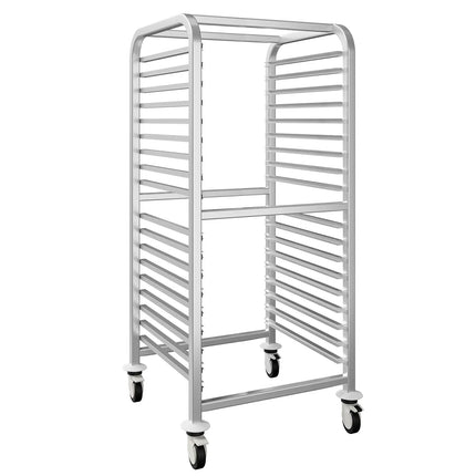 GGM Gastro Stainless Steel Gastronorm Racking Trolley - 17-Level - for 17 x GN 2/1 Trays