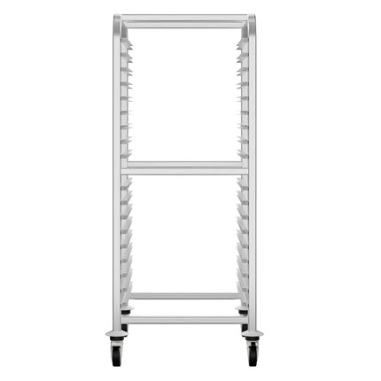 GGM Gastro Stainless Steel Gastronorm Racking Trolley - 17-Level - for 17 x GN 2/1 Trays