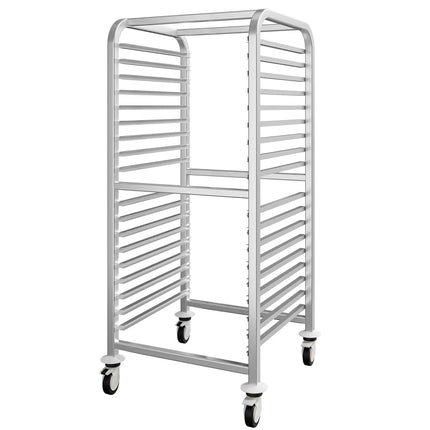 GGM Gastro Stainless Steel Gastronorm Racking Trolley - 17-Level - for 17 x GN 2/1 Trays