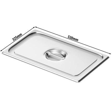 GGM Gastro Stainless Steel GN Lid GN 1/1 - 530x325mm - Height: 24mm