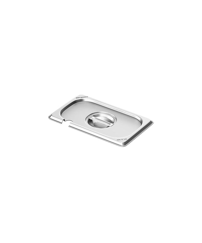 GGM Gastro Stainless Steel GN Lid GN 1/1 - with ladle recess - 265x162x28mm - Height: 28mm