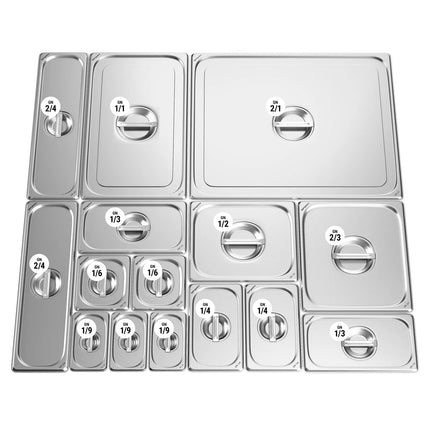 GGM Gastro Stainless Steel GN Lid GN 1/3 - 325x176x27mm