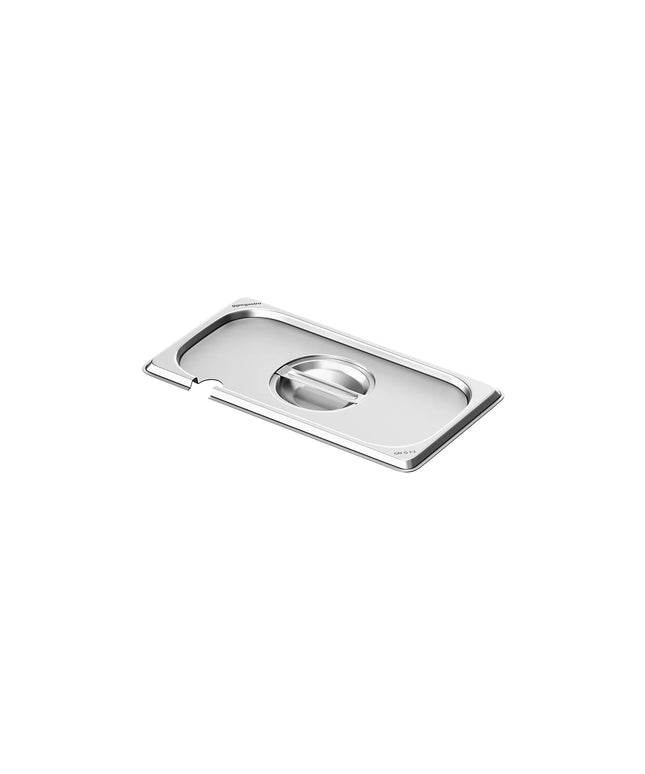 GGM Gastro Stainless Steel GN Lid GN 1/3 - with ladle recess - 325x176mm - Height: 29mm