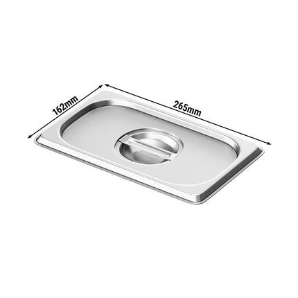 GGM Gastro Stainless Steel GN Lid GN 1/4 - 265x162x28mm - Height: 28mm