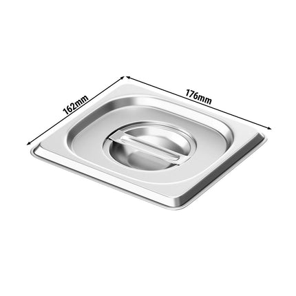 GGM Gastro Stainless Steel GN Lid GN 1/6 - 176x162mm - Height: 27mm
