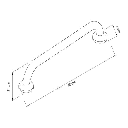 GGM Gastro Stainless Steel Grab Rail - Stainless Steel - Length: 600mm