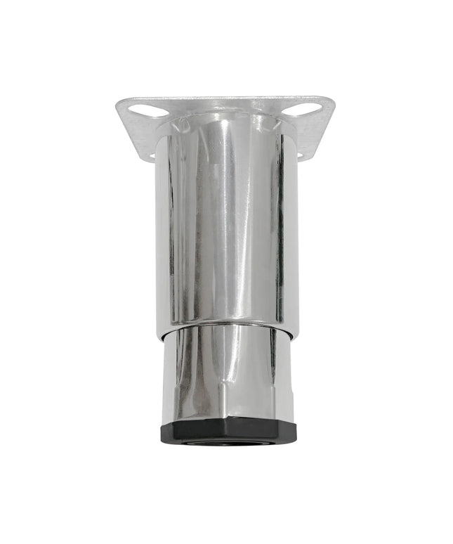 GGM Gastro Stainless steel leg - with plastic glide - 85x85mm - Length: 120-170mm - for Refrigerated Worktable (KTS), Refrigerated pizza prep counter (POS), Commercial fridges (KG), Commercial freezers (TS & TG)