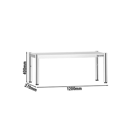 GGM Gastro Stainless Steel Overshelf - 1200x370mm - height-adjustable