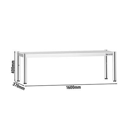 GGM Gastro Stainless Steel Overshelf - 1600x370mm - height-adjustable