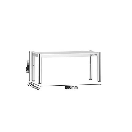 GGM Gastro Stainless Steel Overshelf - 800x370mm - height-adjustable
