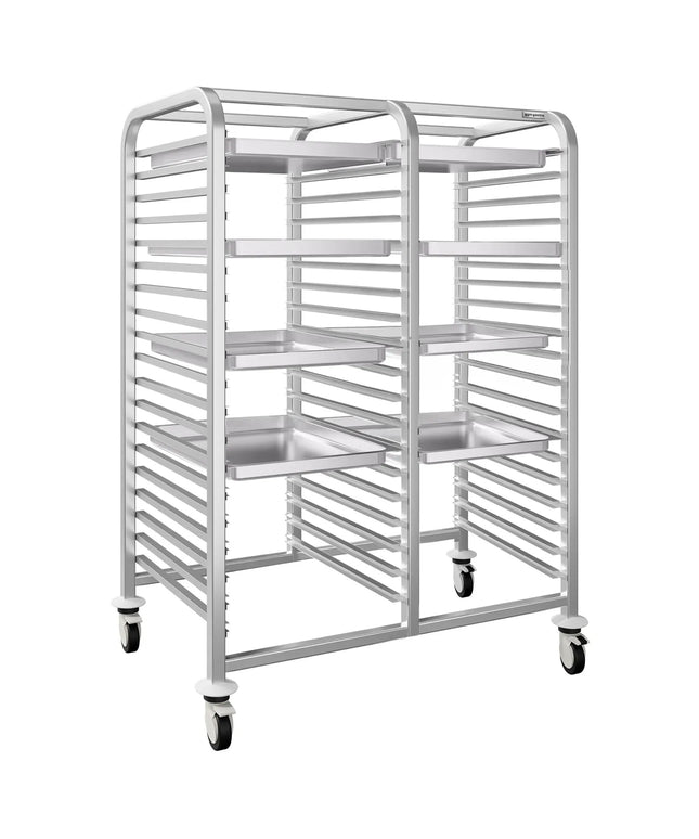 GGM Gastro Stainless Steel Patisserie Tray Racking Trolley - 30-Level - for 30 x 600x400mm Trays