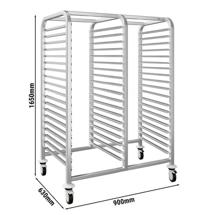 GGM Gastro Stainless Steel Patisserie Tray Racking Trolley - 30-Level - for 30 x 600x400mm Trays
