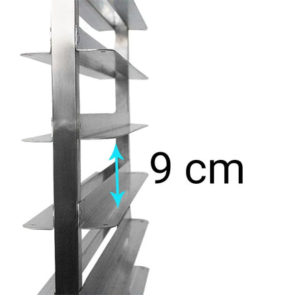 GGM Gastro Stainless Steel Patisserie Tray Racking Trolley - 30-Level - for 30 x 600x400mm Trays
