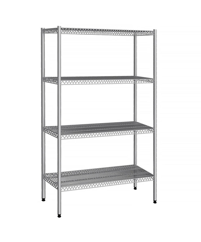 GGM Gastro Stainless Steel Shelving Unit - 1080x500mm - with 4 shelves (ADJUSTABLE)