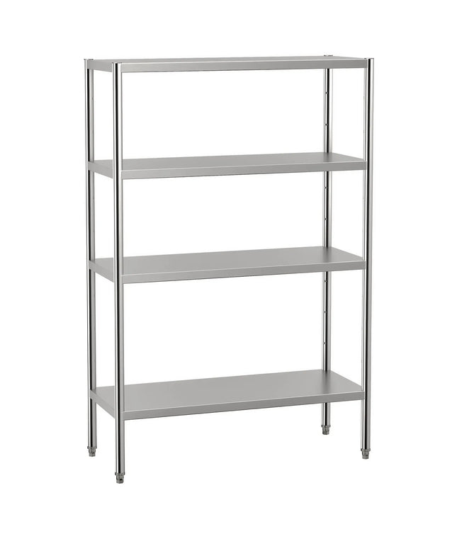 GGM Gastro Stainless Steel Shelving Unit ECO - 1200x500mm - with 4 shelves (ADJUSTABLE)