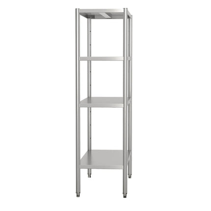 GGM Gastro Stainless Steel Shelving Unit ECO - 1200x500mm - with 4 shelves (ADJUSTABLE)