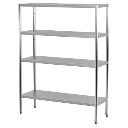 GGM Gastro Stainless Steel Shelving Unit ECO - 1400x500mm - with 4 shelves (ADJUSTABLE)