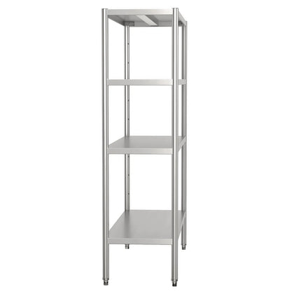 GGM Gastro Stainless Steel Shelving Unit ECO - 1600x500mm - with 4 shelves (ADJUSTABLE)