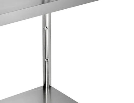 GGM Gastro Stainless Steel Shelving Unit PREMIUM - 1200x500mm - with 4 shelves (ADJUSTABLE) - incl. 4 wheels