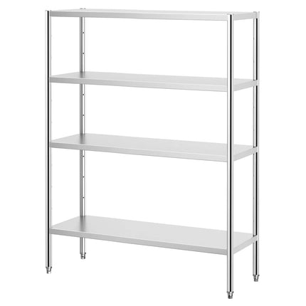 GGM Gastro Stainless Steel Shelving Unit PREMIUM - 1400x500mm - with 4 shelves (ADJUSTABLE)
