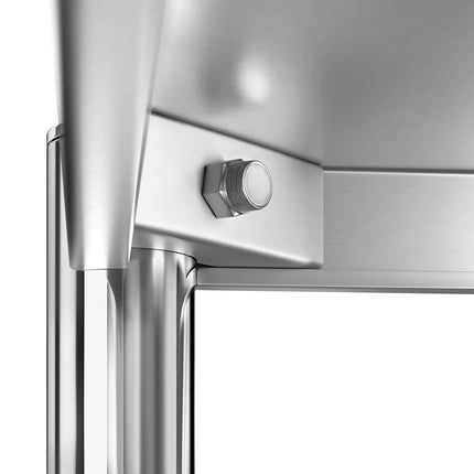 GGM Gastro Stainless Steel Shelving Unit PREMIUM - 1600x500mm - with 4 shelves (ADJUSTABLE) - incl. 4 wheels