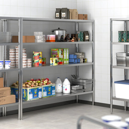GGM Gastro Stainless Steel Shelving Unit PREMIUM - 2000x500mm - with 4 shelves (ADJUSTABLE)