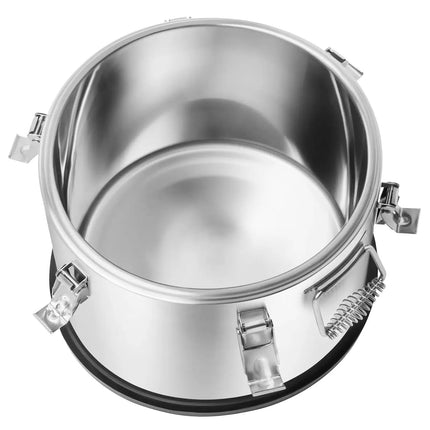 GGM Gastro Stainless Steel Thermos Container - 10L - Height 220mm - with Non-Slip Rubber Base