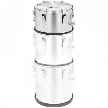 GGM Gastro Stainless Steel Thermos Container - 10L - Height 220mm - with Non-Slip Rubber Base