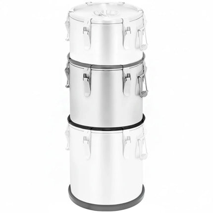 GGM Gastro Stainless Steel Thermos Container - 20L - Height 360mm - with Non-Slip Rubber Base