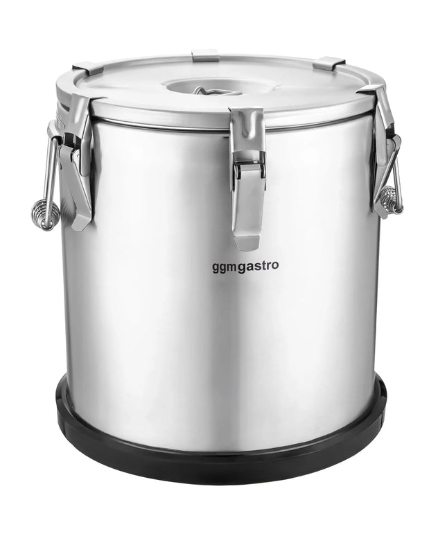 GGM Gastro Stainless Steel Thermos Container - 35L - Height 570mm - with Non-Slip Rubber Base