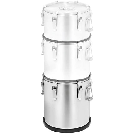 GGM Gastro Stainless Steel Thermos Container - 35L - Height 570mm - with Non-Slip Rubber Base