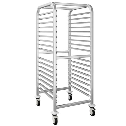 GGM Gastro Stainless Steel Tray Trolley - 15-Level - for 15 x 530x370mm Trays